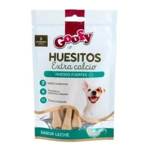 Goofy Perro Huesito Extra Calcio 40grs Sabor Leche Cachorro
